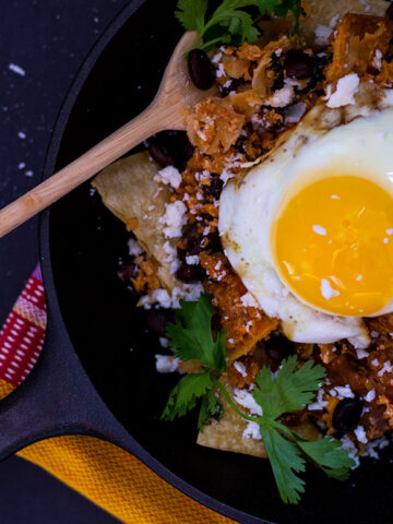 Red Salsa Chilaquiles - A traditional Mexican dish, perfect for breakfast, brunch or dinner!